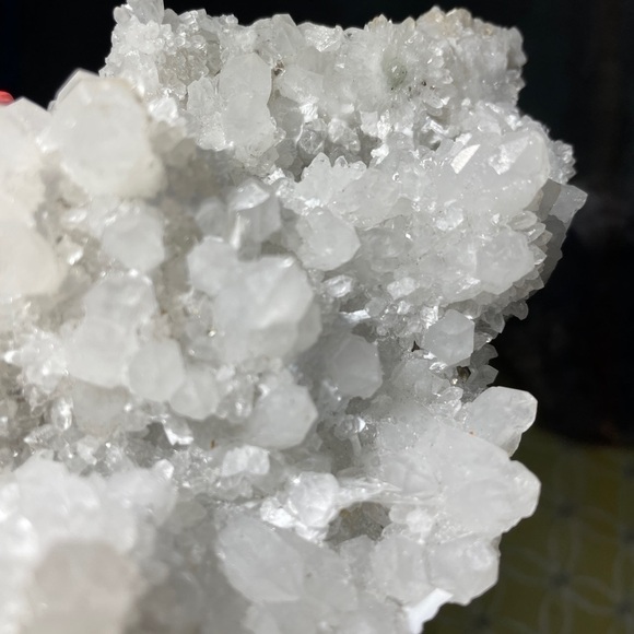 Raw crystal cluster- EVERYONES FAVORITE- APOPHYLLITE DIAMOND sugar  5”x3.5” - Picture 5 of 7
